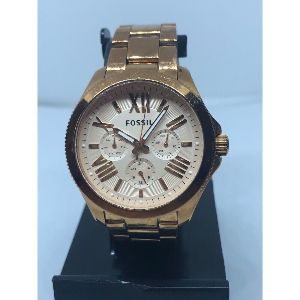 Fossil AM4511 Women's Stainless Steel Analog Rose Gold Dial Quartz Watch RK347
